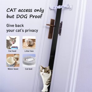 Neobay Adjustable Door Strap and Latch, Textile Cat Door Latch to Keep Dog Out of Litter Box, Economical Alternative of Pet Gates and Interior Cat Door, Magnetic 1 Pack