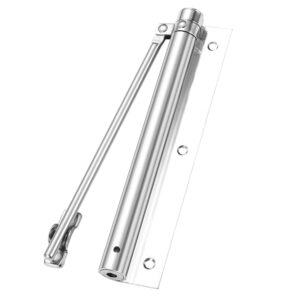 SooGree Safety Spring Door Closer, 304 Stainless Steel Noise Reduction Large Door Closer for Residential and Commercial - Silver