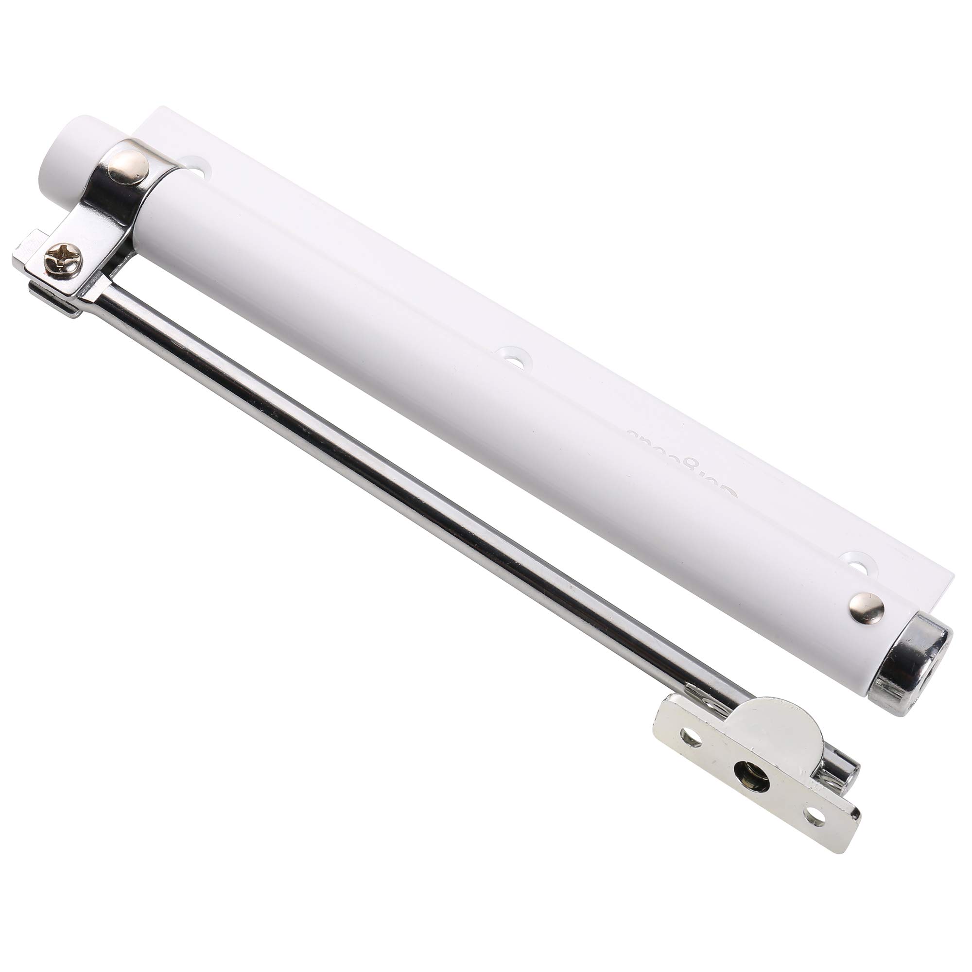 HWMATE Automatic Adjustable Light Duty Spring Door Closer for Residential Household & Hotel Easy Installation White