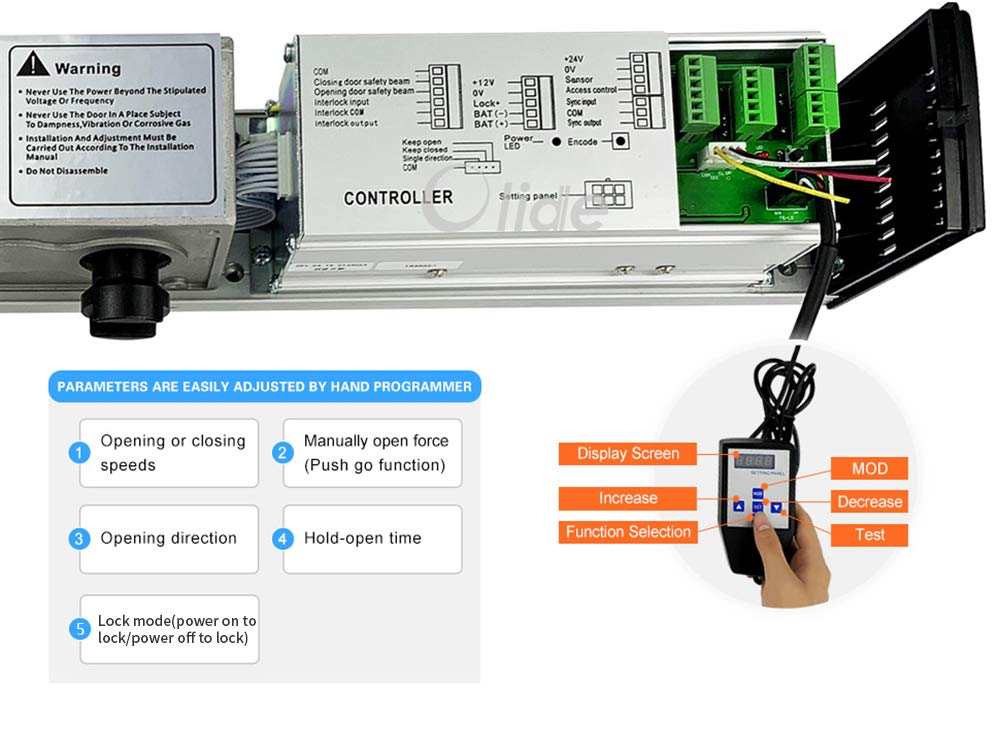 Olideauto ADA Automatic Door Openers,Residential Swing Door Low Energy Door Closer 120B with 2PCS Exit Buttons