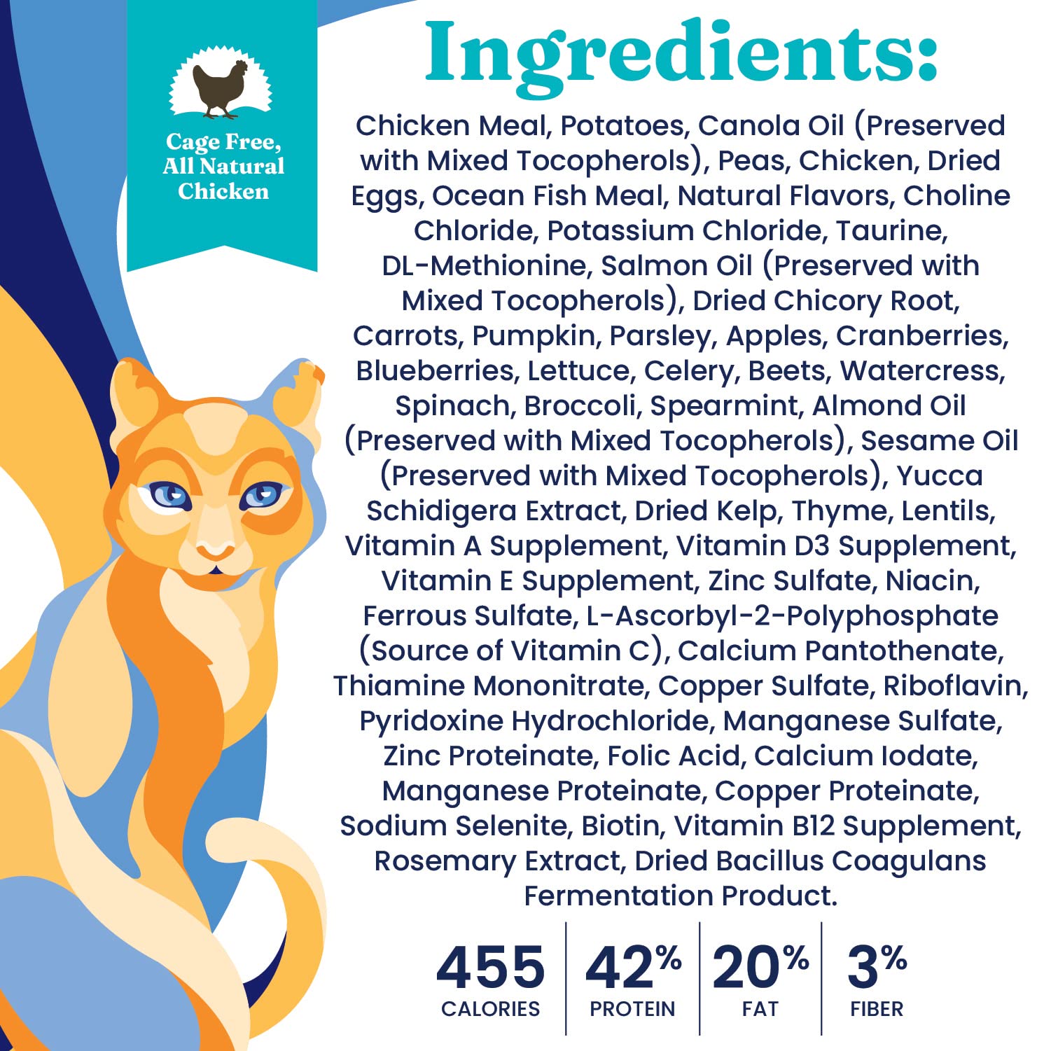 Solid Gold High Protein Dry Cat Food - Indigo Moon Cat Dry Food with Digestive Probiotics for Cats - Grain & Gluten Free with High Fiber & Omega 3 for Cats - Low Carb Superfood Meal - Chicken - 6lb