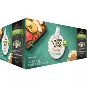 Fancy Feast Elegant Medleys Primavera Collection Cat Food Variety Pack 12-3 oz. Cans [Contains: 4 Each: Tender Turkey Primavera, Tuna Primavera, and White Meat Chicken Primavera]