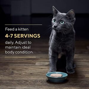 SHEBA Perfect Portions Kitten Paté Wet Cat Food Trays (24 Count, 48 Servings), Savory Chicken and Delicate Salmon Entrée, Easy Peel Twin-Pack Trays