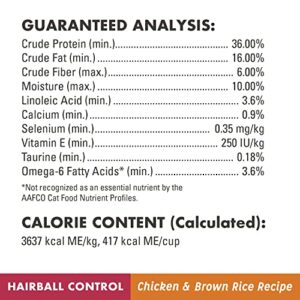 NUTRO WHOLESOME ESSENTIALS Adult Hairball Control Natural Dry Cat Food Farm-Raised Chicken & Brown Rice Recipe, 3 lb. Bag