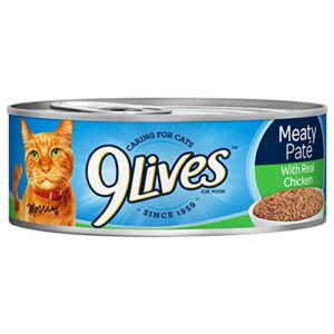 9Lives Meaty Paté With Real Chicken Wet Cat Food, 5.5 Ounce (Pack of 24)