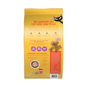 Tiki Cat Born Carnivore Indoor Health, Chicken & Turkey Meal, Grain-Free Baked Kibble to Maximize Nutrients, Dry Cat Food, 6 lbs. Bag
