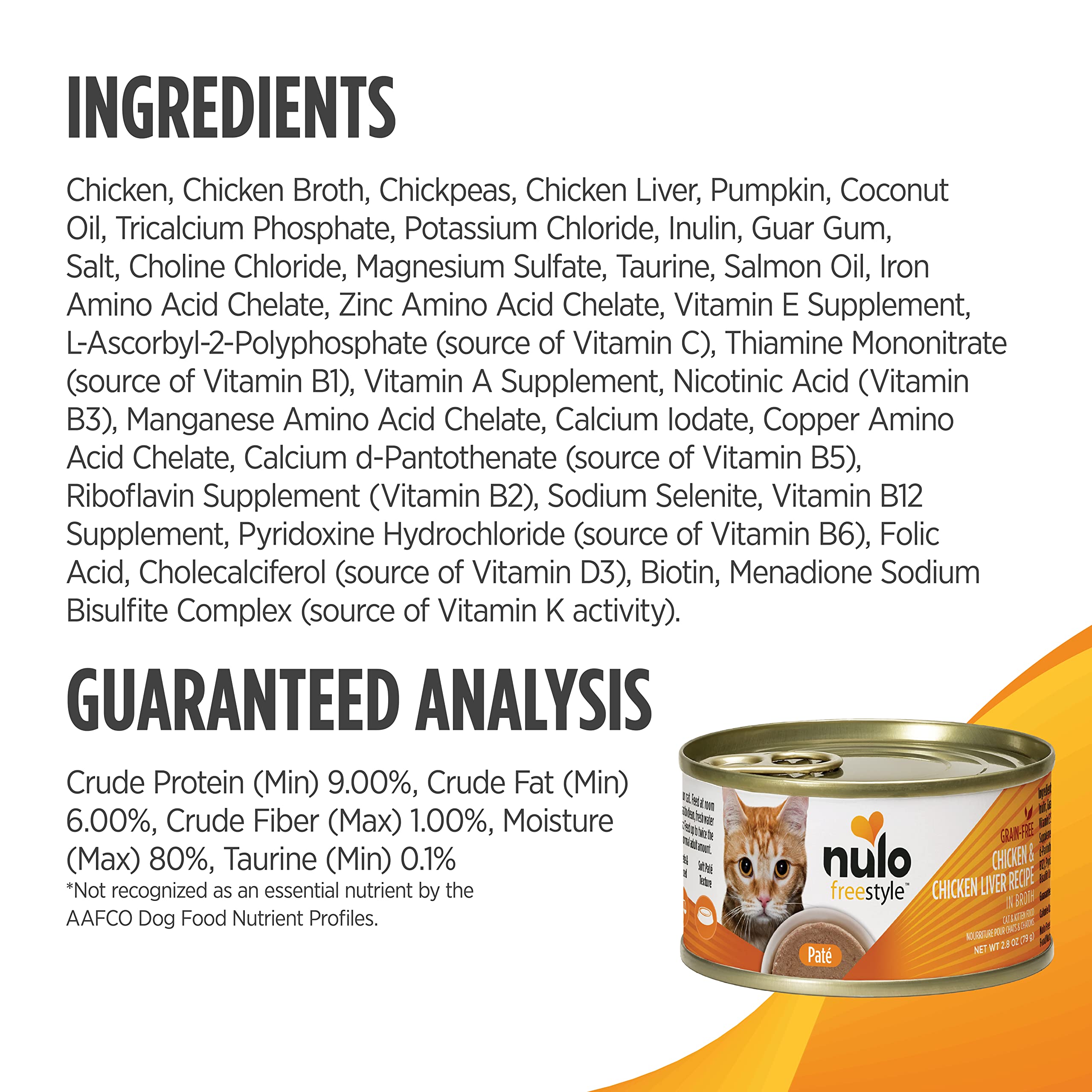 Nulo Freestyle Cat & Kitten Wet Pate Canned Cat Food, Premium All Natural Grain-Free, with 5 High Animal-Based Proteins and Vitamins to Support a Healthy Immune System and Lifestyle