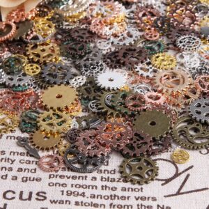 Opexicos 200Pcs Vintage Mixed Mechanical Cogs & Gears DIY Steampunk Pendant Jewelry Craft