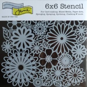 3 Crafters Workshop Mixed Media Stencils | Gears, Clock, Steampunk, Watch Face, Flower Designs | for Journaling, Scrapbooking, Card Making | 6 Inch x 6 Inch Templates Set with Board, Total 4 Items