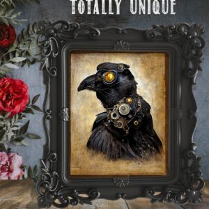 Steampunk Raven - 11x14 Unframed Wall Art Print - Makes a Perfect Home Conversational Piece and Gift