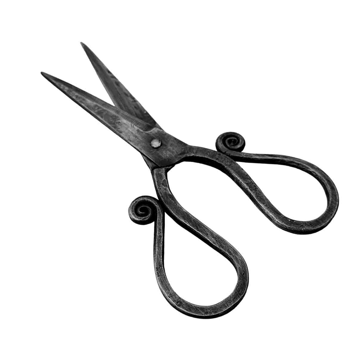 Hand Forged Spiral Medieval Scissor Wrought Iron Handmade Vintage Scissor Blacksmith Craft Scissor for Classic Look Black Antique Finish Heavy Duty Sharp Scissor BY LIVING IDEAS