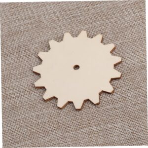 Homoyoyo 30 Pcs Unfinished Gear Wheels Unfinished Wood Cutouts Wood Cutout for Crafts Wood Circles for Crafts Wood Embellishment DIY Wood Craft Nativity Crafts Wooden Bamboo Equipment