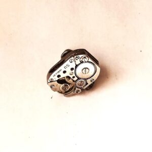 Steampunk Tie Pin Small Vintage Watch Movement Father's Day Tie Tack Lapel Pin Mechanical Jewel