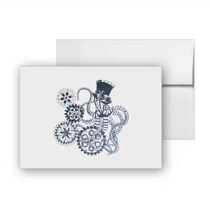 steampunk octopus, quality blank cards cc-22572