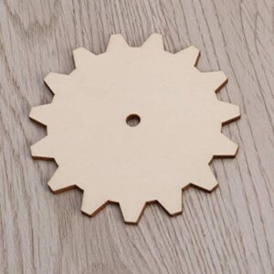 Veemoon 20 Pcs Wooden Steampunk Gear DIY Wood Craft Unfinished Gear Wheels Wood Cutout for Crafts Wooden Slice Shape Unfinished Wooden disc Nativity Crafts Christmas Wooden Circle Bamboo