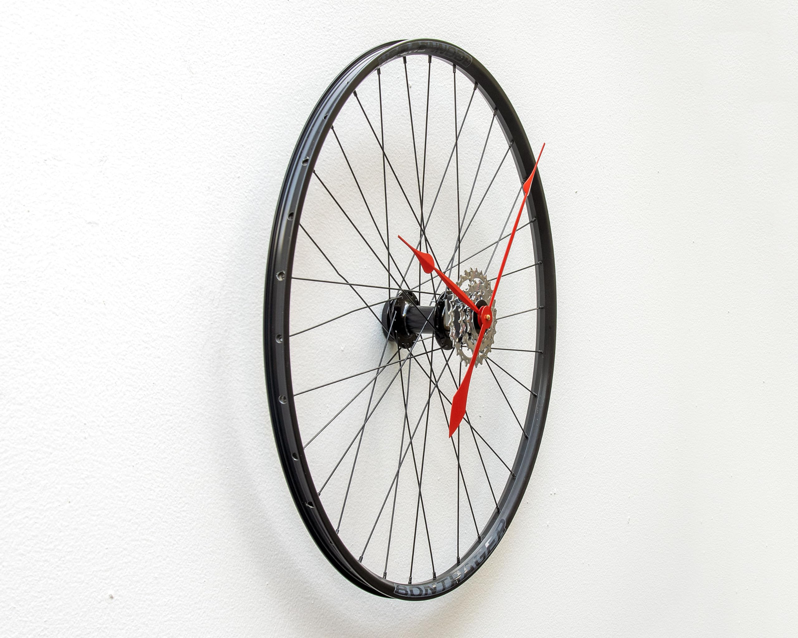 Bike Wheel Clock, Large, Wall, Cyclist, Unique, Steampunk, Decor, Bicycle, spoke, time, gear, cycle, recycle, upcycle, repurpose, reuse,