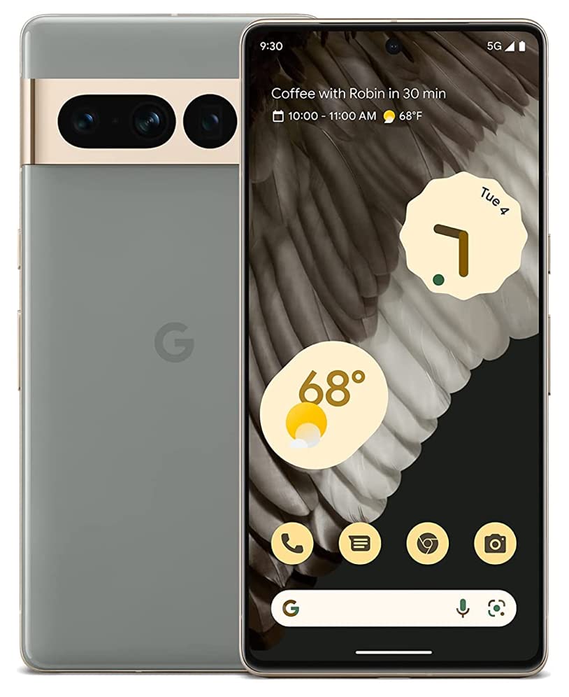 Google Pixel 7 Pro 5G 128GB 12GB RAM 24-Hour Battery Factory Unlocked for All Carriers Global Version - Hazel