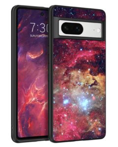 bentoben for google pixel 7 case, slim fit glow in the dark hybrid hard pc soft tpu bumper drop protective girls women men phone cover for google pixel 7 6.3", nebula/galaxy