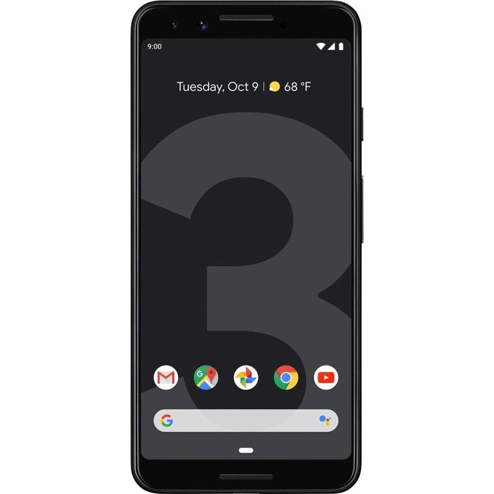 Google Pixel 3 Unlocked GSM/CDMA - US Warranty (Just Black, 128GB) (Renewed)