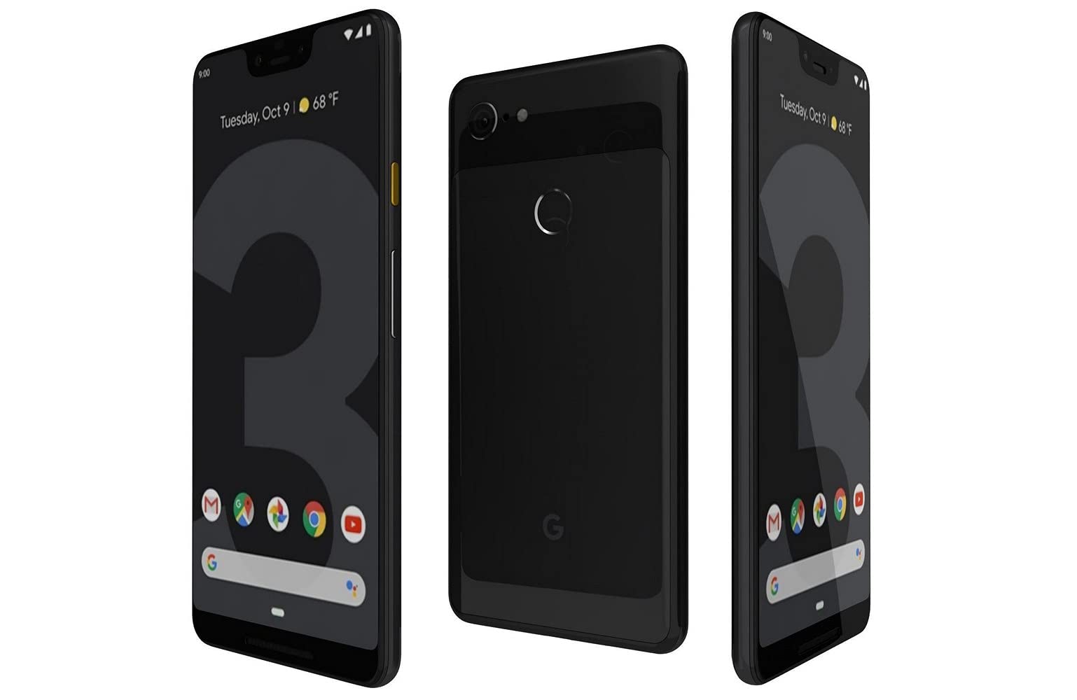 Google Pixel 3 Unlocked GSM/CDMA - US Warranty (Just Black, 128GB) (Renewed)