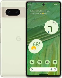 google pixel 7 5g 128gb 8gb ram 24-hour battery factory unlocked for gsm carriers global version - lemongrass (renewed)