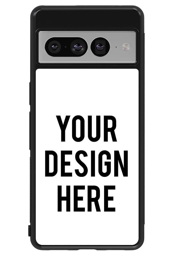 Upload Your Image | Make Your Own Black Rubber Phone Case Compatible With Google Pixel 8, 8 Pro, 8a, 7a, 7, Pixel 7 Pro, Pixel 6a, 6 Pro, 6, 5, 4a 5G, 4a 4G, 4, 4 XL, 3a, 3a XL, 3, 3 XL, 2 XL