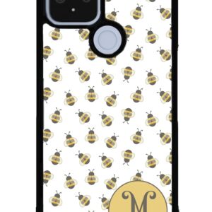 Honey Bumble Bee Personalized Black Rubber Phone Case Compatible With Google Pixel 8 Pro, 8a, 8, 7a, 7, Pixel 7 Pro, 6a, Pixel 6 Pro, 6, 5, 4a 5G, 4a 4G, 4, 4 XL, 3a, 3a XL, 3, 3 XL, 2 XL, 2