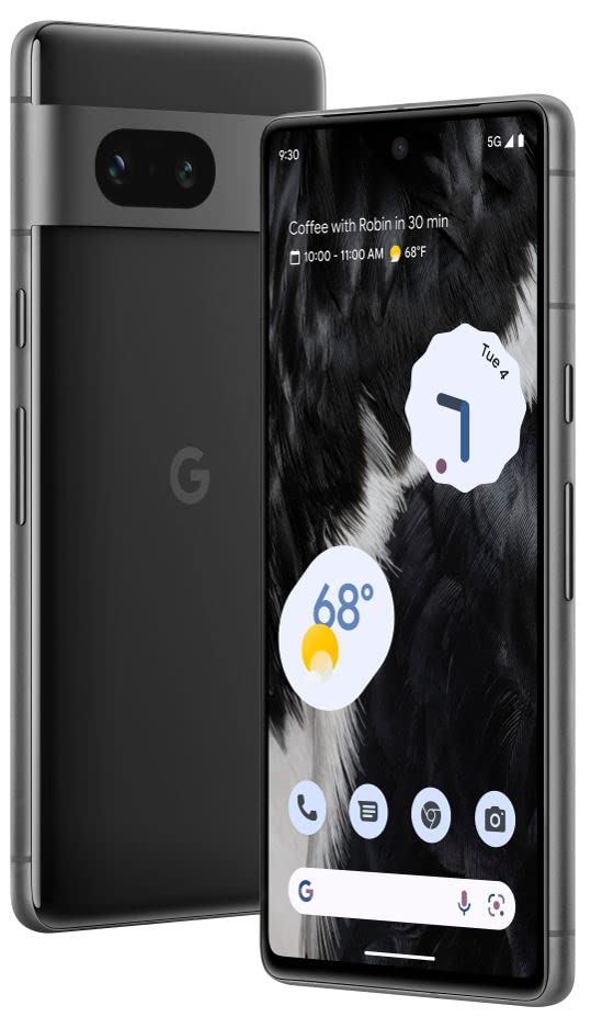 Google Pixel 7 5G 128GB 8GB RAM 24-Hour Battery Factory Unlocked for GSM Carriers Global Version - Obsidian (Renewed)