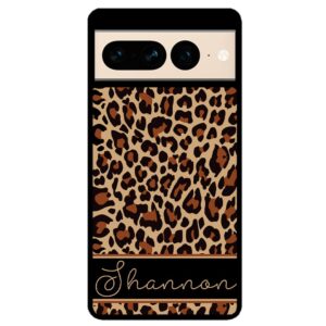 leopard animal skin personalized black rubber phone case compatible with google pixel 8 pro, 8a, 8, 7a, 7, pixel 7 pro, 6a, pixel 6 pro, 6, 5, 4a 5g, 4a 4g, 4, 4 xl, 3a, 3a xl, 3, 3 xl, 2 xl, 2