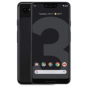 Google Pixel 3 (64GB, 4GB RAM) 5.5 QHD+, IP68 Water Resistant, Snapdragon 845 GSM/CDMA Factory Unlocked (AT&T/T-Mobile/Verizon/Sprint) (Just Black, 64GB)