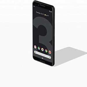 Google Pixel 3 (64GB, 4GB RAM) 5.5 QHD+, IP68 Water Resistant, Snapdragon 845 GSM/CDMA Factory Unlocked (AT&T/T-Mobile/Verizon/Sprint) (Just Black, 64GB)