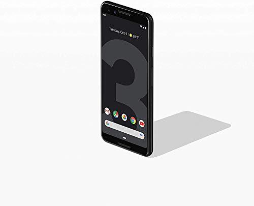 Google Pixel 3 (64GB, 4GB RAM) 5.5 QHD+, IP68 Water Resistant, Snapdragon 845 GSM/CDMA Factory Unlocked (AT&T/T-Mobile/Verizon/Sprint) (Just Black, 64GB)