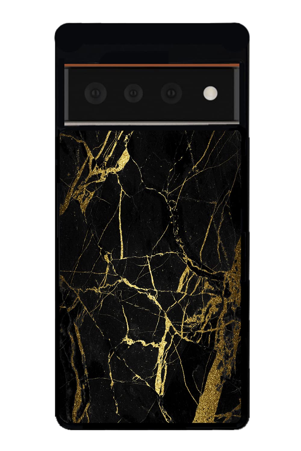 Black and Gold Marble Black Rubber Phone Case Compatible With Google Pixel 8 Pro, 8a, 8, 7a, 7, Pixel 7 Pro, 6a, Pixel 6 Pro, 6, 5, 4a 5G, 4a 4G, 4, 4 XL, 3a, 3a XL, 3, 3 XL, 2 XL, 2