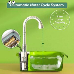 Kids Kitchen Sink Toy Set with Running Water 23Pcs Playing Dishwasher with Automatic Water Cycle System Pretend Play Toy for Kids Boys Girls Toddler