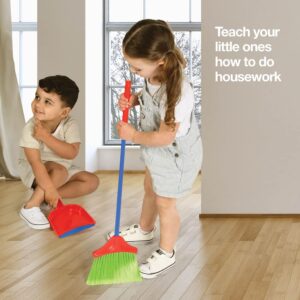 Play22 Kids Cleaning Set 4 Piece - Toy Cleaning Set Includes Broom, Mop, Brush, Dust Pan - Toy Kitchen Toddler Cleaning Set is A Great Toy Gift for Boys & Girls