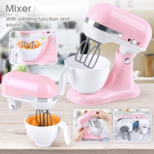 Kids Toy Kitchen Sets, Play Kitchen Accessories for Kids Ages 4-8 3-5, Kitchen Appliance Toys, Blender, Coffee Maker Machine, Mixer, Toaster, Pretend Play Toys for 4 Year Old Girls Toddlers 3-5