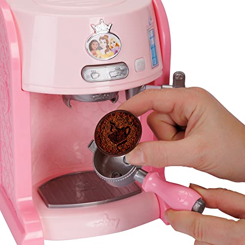 Disney Princess Style Collection Toy Espresso Machine for Kids, Coffee Maker Play Kitchen Accessories Gift for Girls & Kids