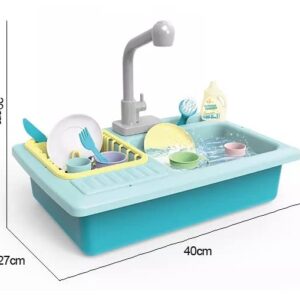 Exec-U-Gift Pretend Play Sink Set Pretend Kitchen Sink and Dishwashing Playset Plastic Diner and Playhouse ST A