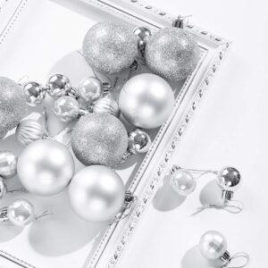 GOOTRADES Set of 24 Mini Shatterproof Christmas Balls Tree Ornaments Party Decoration, 3cm/1.1'' (Silver)