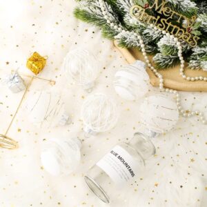 XmasExp Christmas Ball Ornaments Set-70mm/2.76" White Large Shatterproof Clear Glitter Pastic Christmas Ball Ornaments Xmas Tree Decoration Delicate Hanging Ornaments (12 Counts,White)