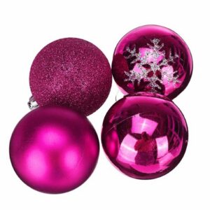 QAZIUY Christmas Balls Ornaments Set Christmas Tree Accessories 2.36" Christmas Decoration Ball 6cm/2.36in Shatterproof Christmas Decoration Suit 4 Styles 30pc in Total