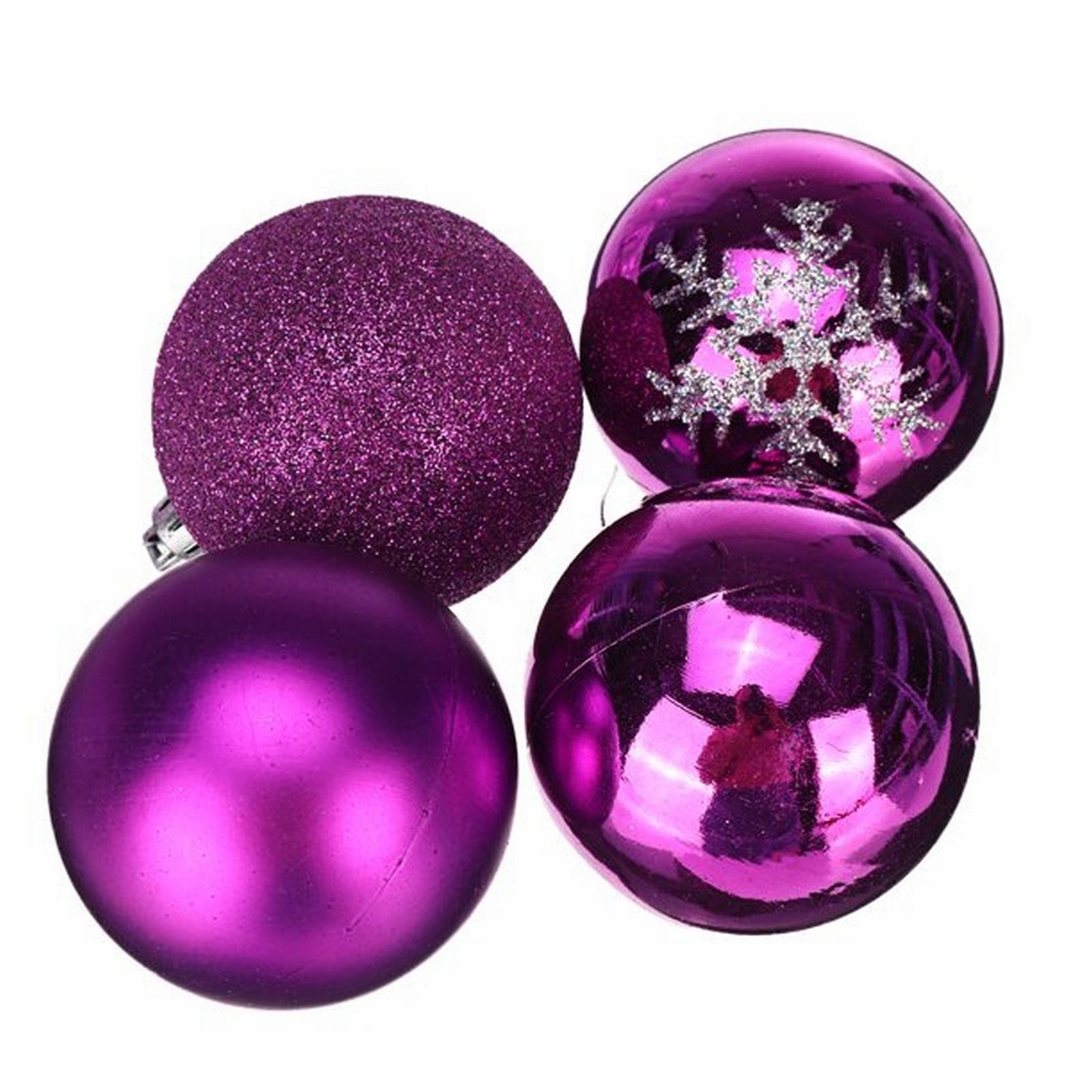 QAZIUY Christmas Balls Ornaments Set Christmas Tree Accessories 2.36" Christmas Decoration Ball 6cm/2.36in Shatterproof Christmas Decoration Suit 4 Styles 30pc in Total