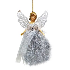 christmas tree decor ornaments new plush angel pendant pendant children's cute plush doll silver small decorated funny hanging outdoor for rustic home ornament decorations decoration gift