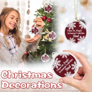 QAZIUY Christmas Ball Ornaments Mini Shatterproof Christmas Tree Decorations 3.14" A Piece of I Have an Angel in Heave Memorial Ornament Christmas Ornaments Christmas Balls