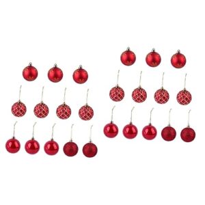 sewacc 2 sets 12 pcs christmas balls christmas decor christmas baubles christmas tree sequin balls fillable balls christmas seasonal hanging ball decorations boxed plastic props