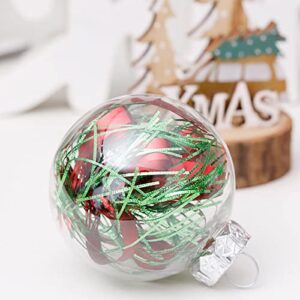 6cm/30pcs Christmas Ball Hanging Christmas Tree Decoration Transparent Ball Christmas Ball Set Party Party Decoration Giant Christmas Decorations (White, One Size)