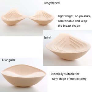 CYTMTZGA Cotton Mastectomy Breast Prosthesis Breast Forms Bra Insert Pads Light-weight Ventilation Sponge Boobs Sp2ML