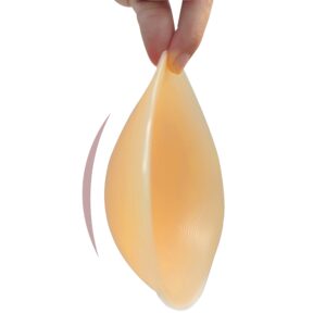 HIPLAYGIRL Pair Concave Silicone Breast Form, Triangle Mastectomy Prosthesis Bra Inserts Enhancer Pads (Size A B C Cup)