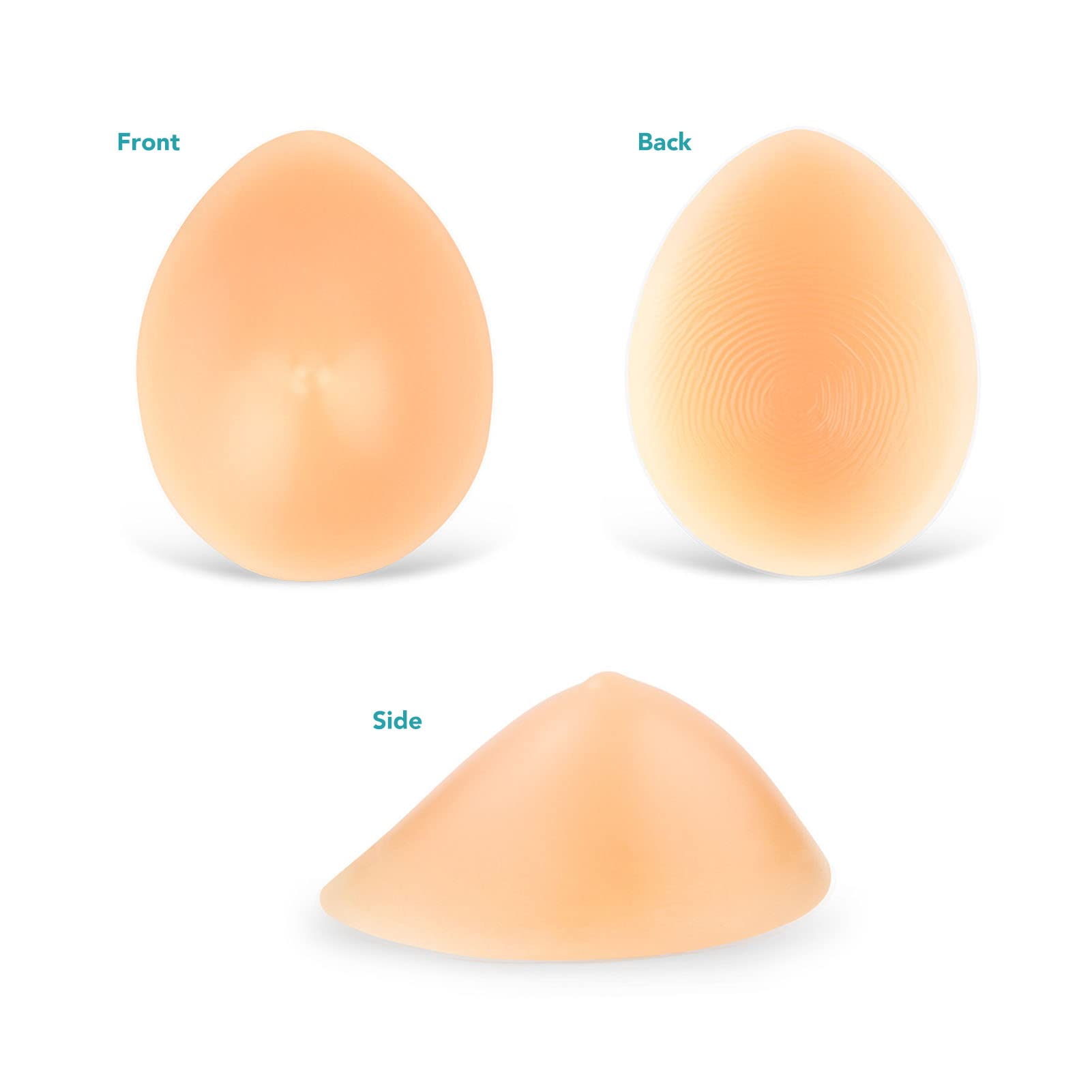 Dioche 120g Drop Shaped Silicone Fake Breast Form, Breast Insert, Mastectomy, for Mastectomy Crossdressers Prosthesis Bra Pads Inserts