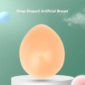 Dioche 120g Drop Shaped Silicone Fake Breast Form, Breast Insert, Mastectomy, for Mastectomy Crossdressers Prosthesis Bra Pads Inserts